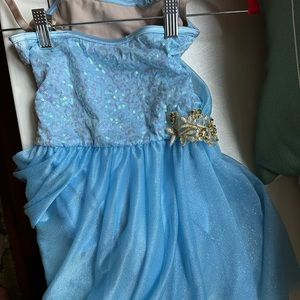 Weissman blue shimmer and gold appliqué costume